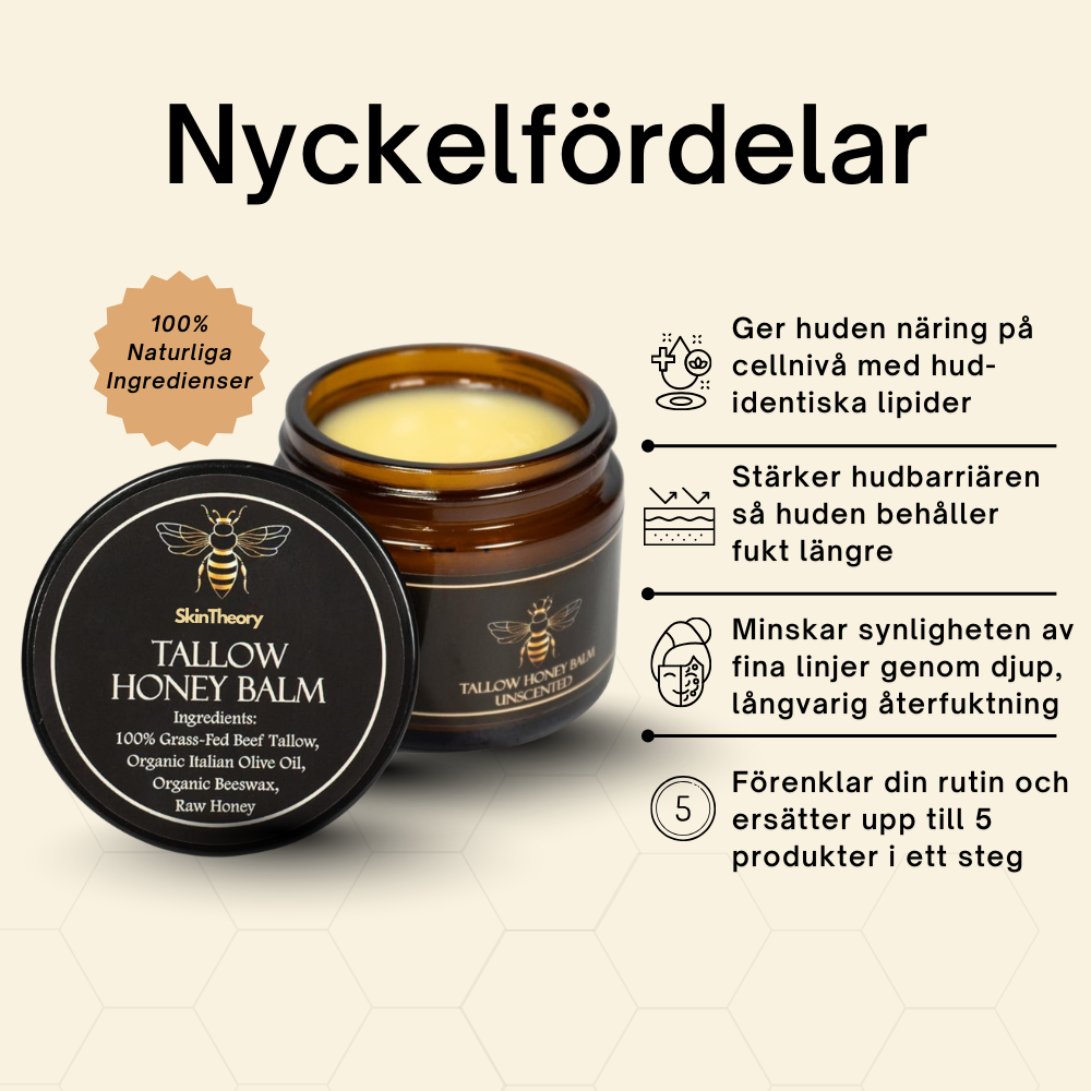 Organic Tallow Honey Balm - Återfukta & lugna din hud på det naturliga sättet